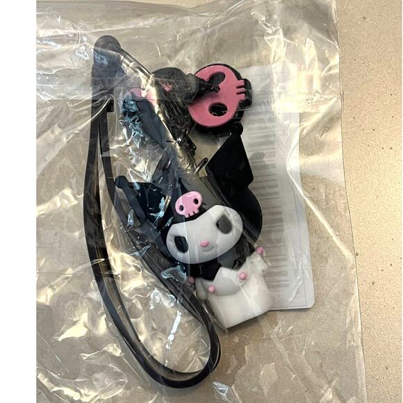 Hello Kitty Villain Kuromi Bag Charm Wristband Key Ring Wallet Purse Clip New - Picture 7 of 8